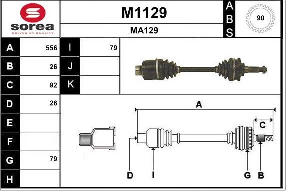 SNRA M1129 - Pogonska osovina www.molydon.hr