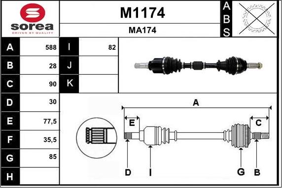 SNRA M1174 - Pogonska osovina www.molydon.hr