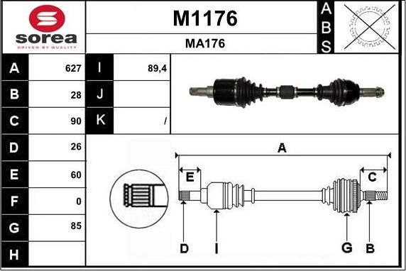 SNRA M1176 - Pogonska osovina www.molydon.hr