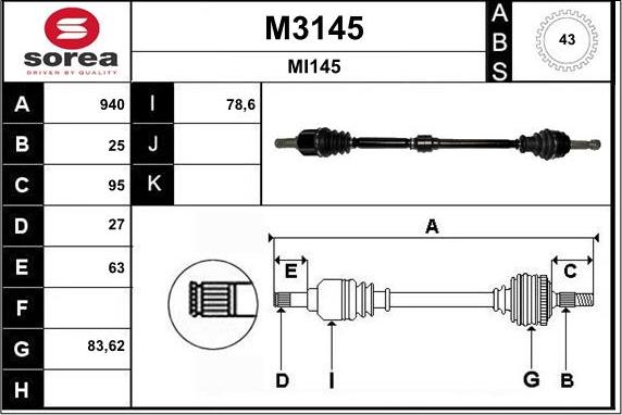 SNRA M3145 - Pogonska osovina www.molydon.hr