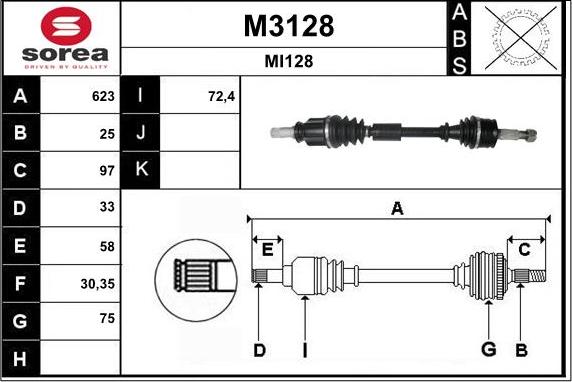 SNRA M3128 - Pogonska osovina www.molydon.hr