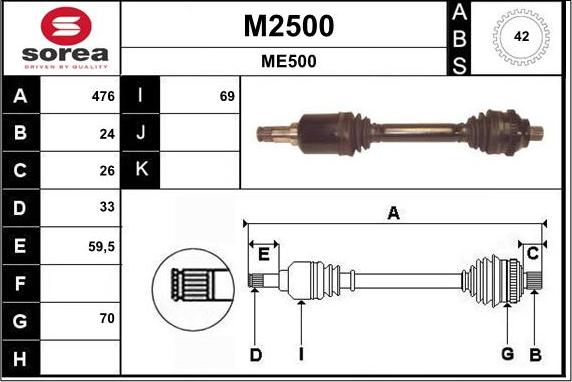 SNRA M2500 - Pogonska osovina www.molydon.hr