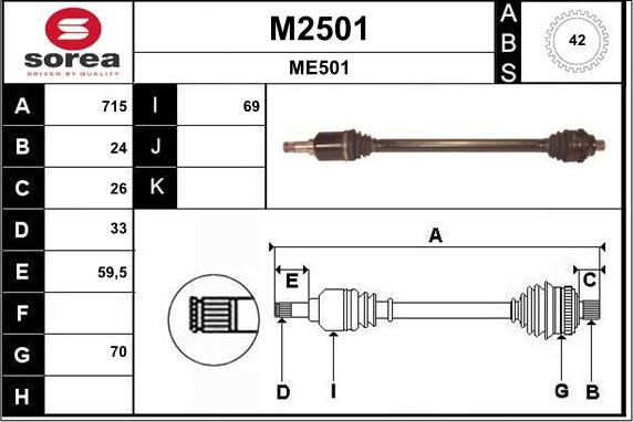 SNRA M2501 - Pogonska osovina www.molydon.hr