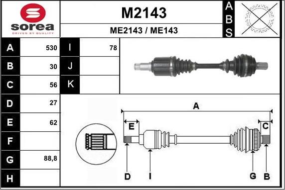 SNRA M2143 - Pogonska osovina www.molydon.hr