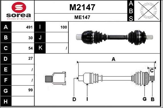 SNRA M2147 - Pogonska osovina www.molydon.hr