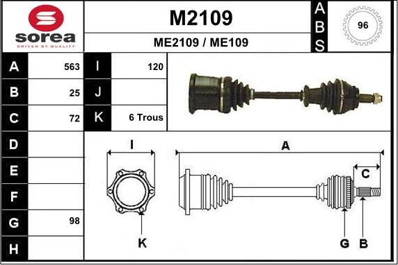 SNRA M2109 - Pogonska osovina www.molydon.hr