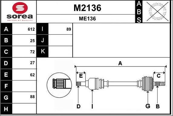 SNRA M2136 - Pogonska osovina www.molydon.hr