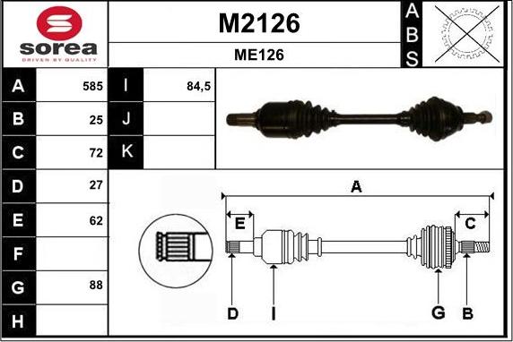 SNRA M2126 - Pogonska osovina www.molydon.hr