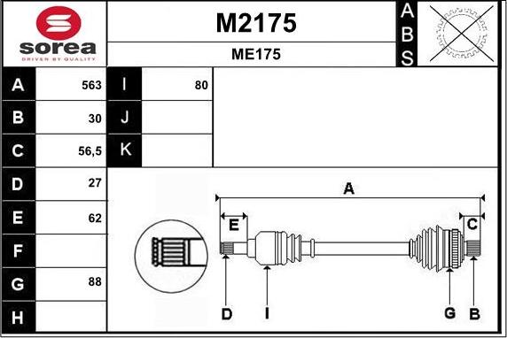 SNRA M2175 - Pogonska osovina www.molydon.hr