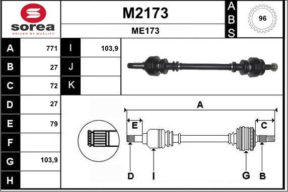 SNRA M2173 - Pogonska osovina www.molydon.hr