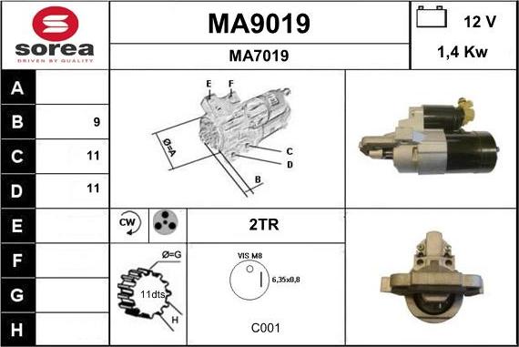 SNRA MA9019 - Starter www.molydon.hr