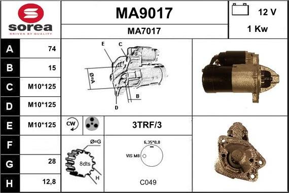 SNRA MA9017 - Starter www.molydon.hr