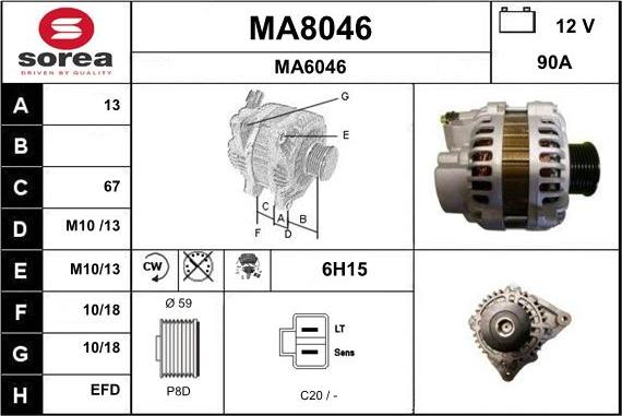 SNRA MA8046 - Alternator www.molydon.hr