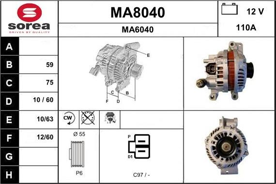 SNRA MA8040 - Alternator www.molydon.hr