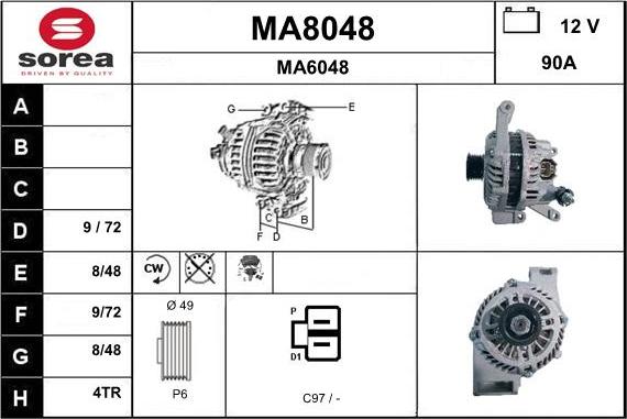 SNRA MA8048 - Alternator www.molydon.hr