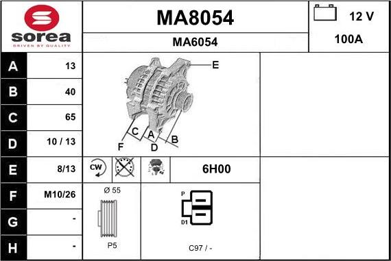 SNRA MA8054 - Alternator www.molydon.hr