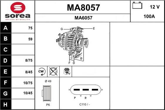 SNRA MA8057 - Alternator www.molydon.hr