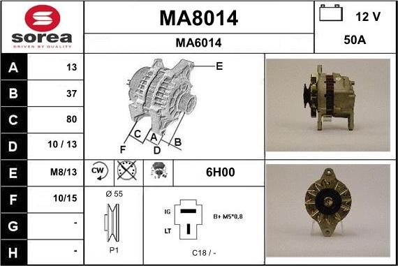 SNRA MA8014 - Alternator www.molydon.hr