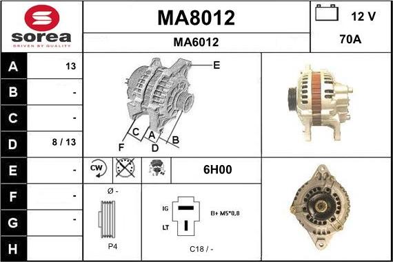SNRA MA8012 - Alternator www.molydon.hr