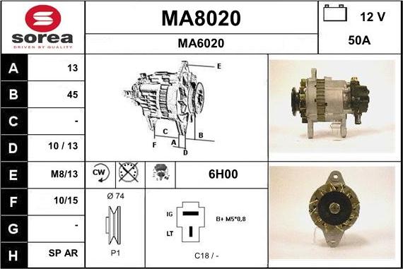 SNRA MA8020 - Alternator www.molydon.hr