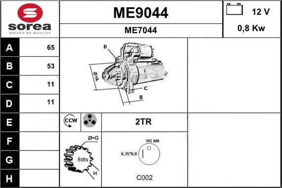 SNRA ME9044 - Starter www.molydon.hr