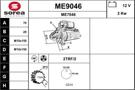 SNRA ME9046 - Starter www.molydon.hr