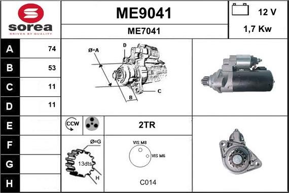 SNRA ME9041 - Starter www.molydon.hr