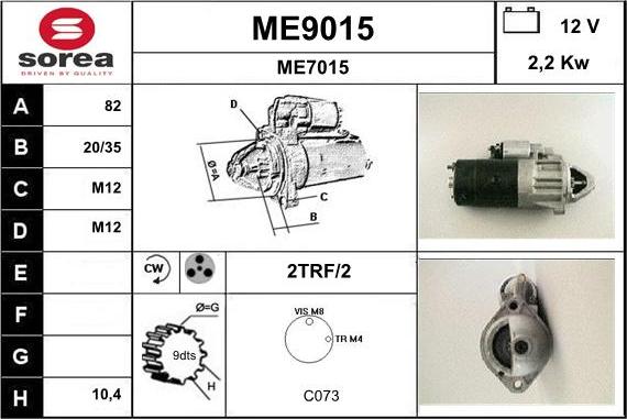 SNRA ME9015 - Starter www.molydon.hr