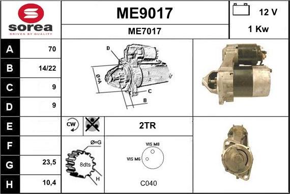 SNRA ME9017 - Starter www.molydon.hr