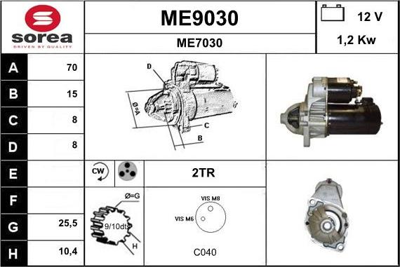 SNRA ME9030 - Starter www.molydon.hr