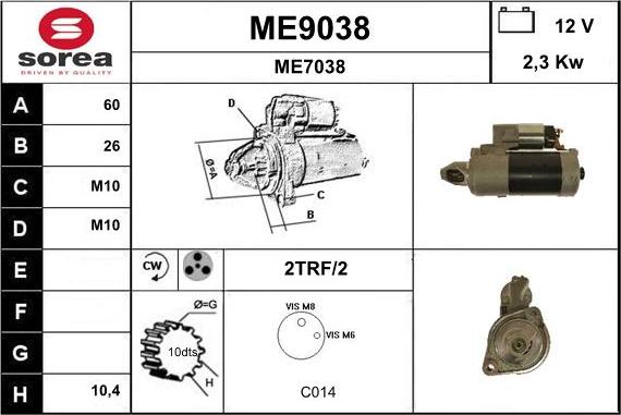 SNRA ME9038 - Starter www.molydon.hr