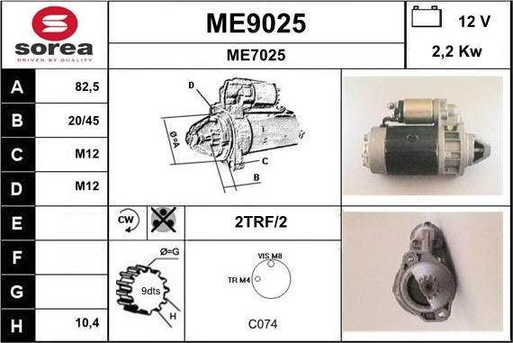 SNRA ME9025 - Starter www.molydon.hr