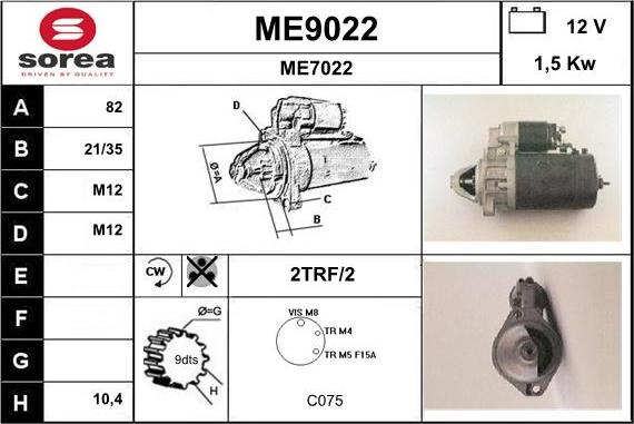 SNRA ME9022 - Starter www.molydon.hr