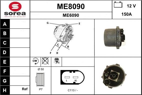 SNRA ME8090 - Alternator www.molydon.hr