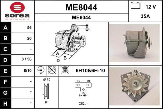 SNRA ME8044 - Alternator www.molydon.hr
