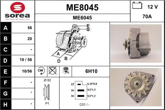 SNRA ME8045 - Alternator www.molydon.hr