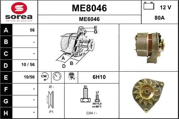 SNRA ME8046 - Alternator www.molydon.hr