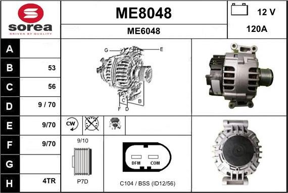 SNRA ME8048 - Alternator www.molydon.hr