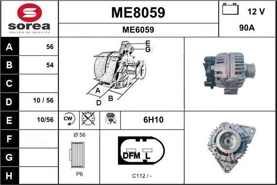 SNRA ME8059 - Alternator www.molydon.hr