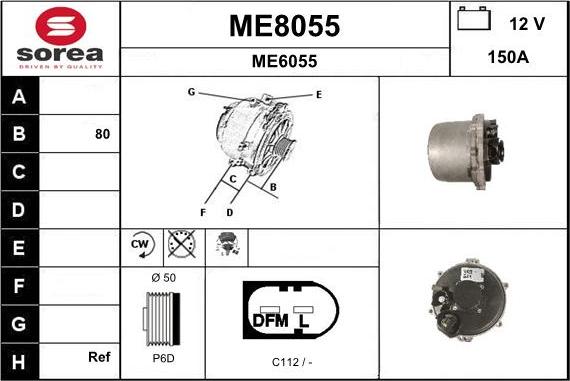 SNRA ME8055 - Alternator www.molydon.hr