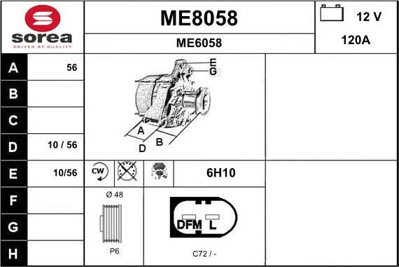 SNRA ME8058 - Alternator www.molydon.hr