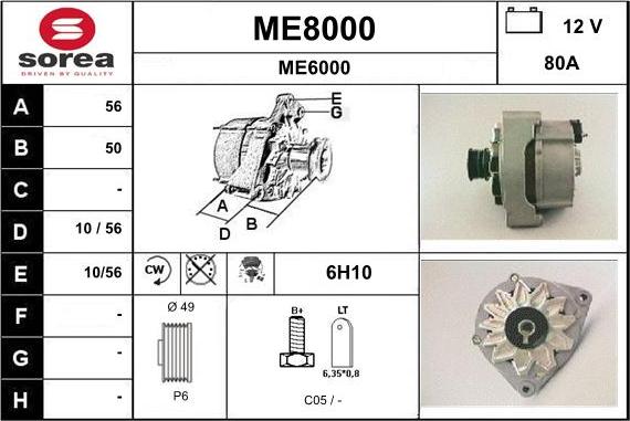 SNRA ME8000 - Alternator www.molydon.hr