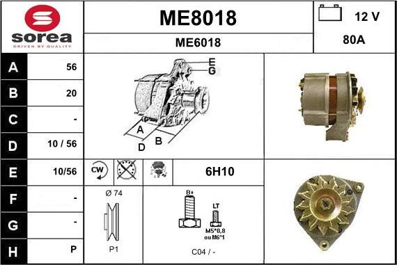 SNRA ME8018 - Alternator www.molydon.hr