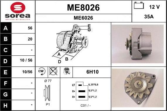 SNRA ME8026 - Alternator www.molydon.hr
