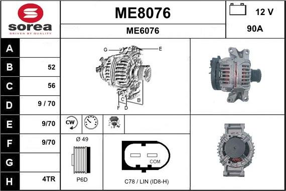 SNRA ME8076 - Alternator www.molydon.hr