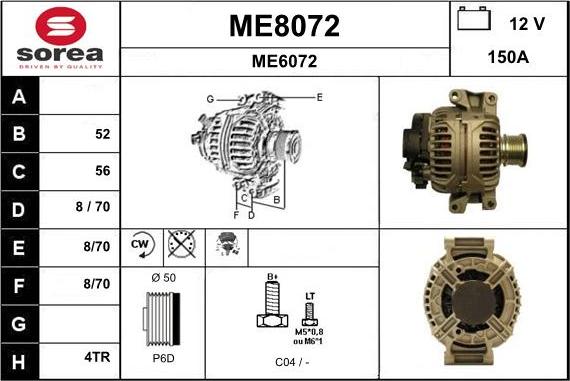 SNRA ME8072 - Alternator www.molydon.hr