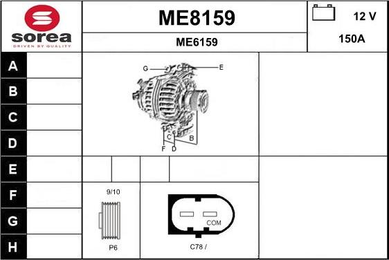 SNRA ME8159 - Alternator www.molydon.hr