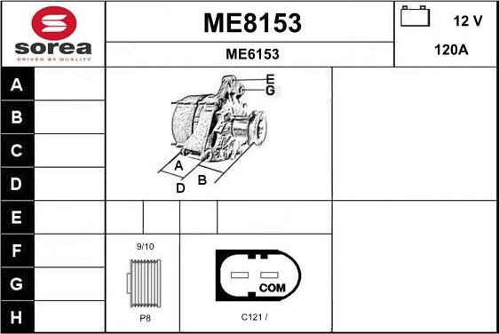 SNRA ME8153 - Alternator www.molydon.hr