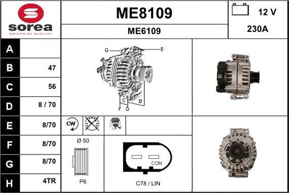 SNRA ME8109 - Alternator www.molydon.hr