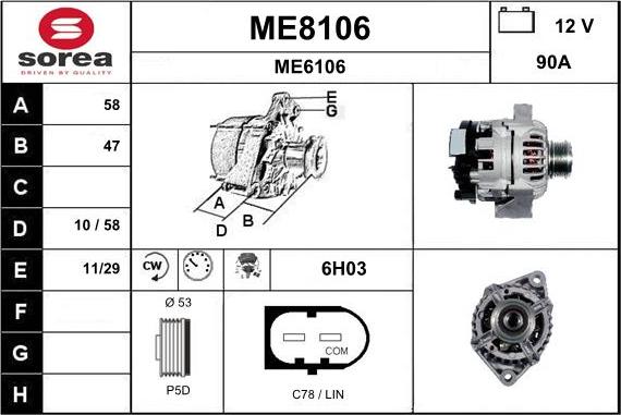 SNRA ME8106 - Alternator www.molydon.hr